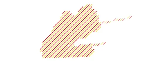 Diagonal Data Style Animation Builds Djibouti Map Shape Video stock 323828867