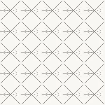Diagonal diamond grid with circular nodes seamless pattern in minimal line Illustrazione stock