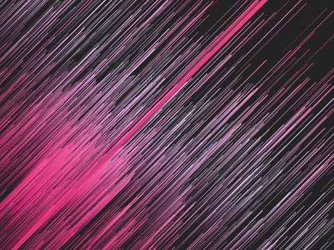 Diagonal digital abstract pink colored lines. Computer generated pattern Illustrazione stock