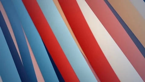 Diagonal flat paper strips drift slowly in a seamless loop Stock Footage 340957190