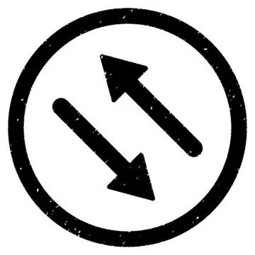 Diagonal Flip Arrows Icon Rubber Stamp Stock Illustration