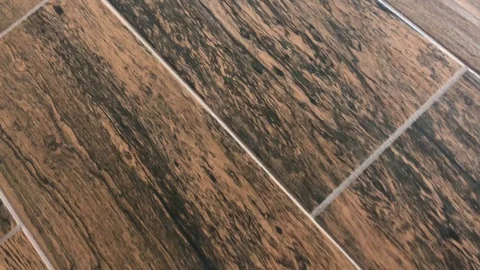 Diagonal floor tile pattern of the ceramic or porcelain tiles. Kitchen or Stock Footage 114501088