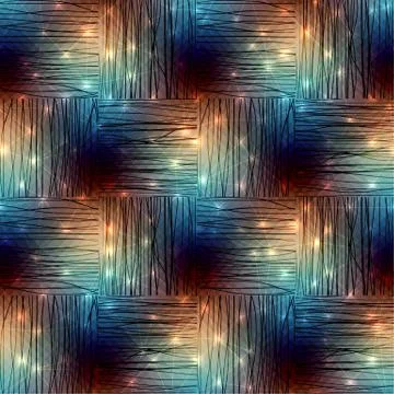 Diagonal geometric pattern with luminous elements. Illustrazione stock