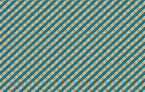 Diagonal Geometric Stripes Pattern in Teal and Peach  Abstract Retro Seamle.. Stock Illustration