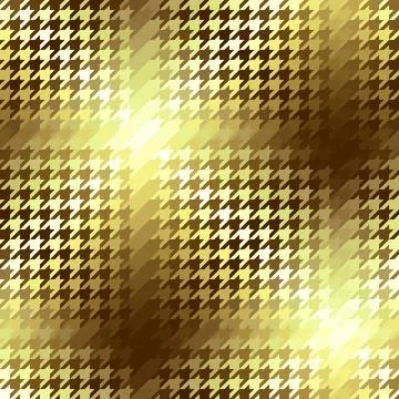 Diagonal gold plaid pattern. Small houndst-ooth pattern. Vector seamless imag Stockillustratie