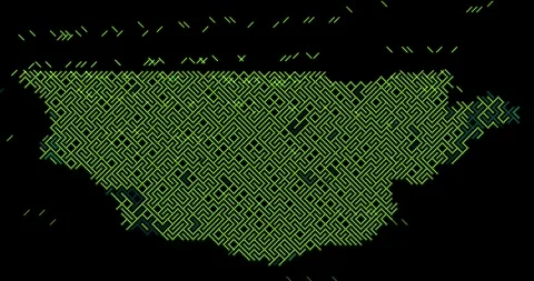 Diagonal Graphic Elements Assemble Mongolia Country Map Stock Footage 327599400