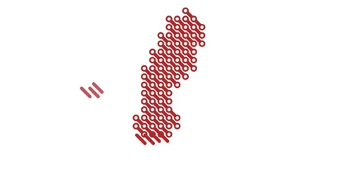 Diagonal Graphic Elements Reveal Sweden Country Shape Stock Footage 327298720