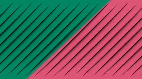 Diagonal Green and Pink Stripes with Shadow Effect abstract background Stock Illustration