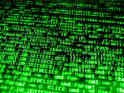 Diagonal green computer code Stock Illustration