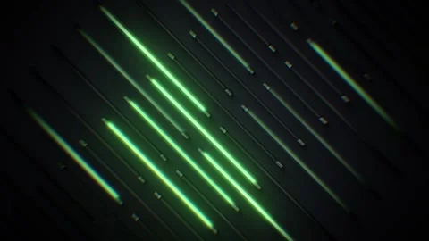 Diagonal Green Neon Lights Stock Footage 273306445
