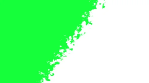 A diagonal green screen effect spreading over a white background, ideal for Video stock 285578541