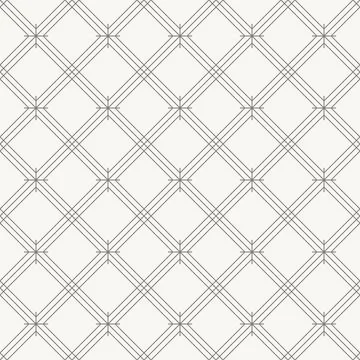 Diagonal grid diamond lattice seamless pattern in minimal line design, geometric Stock Illustration