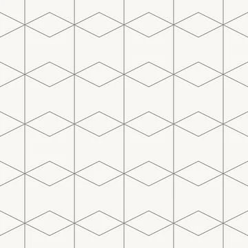 Diagonal grid with horizontal diamond links seamless pattern in minimal line Stock Illustration