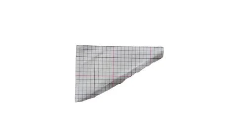 Diagonal grid pattern with red lines on gray fabric 库存插图