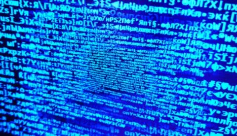 Diagonal hacker code computer text illustration background Stock Illustration