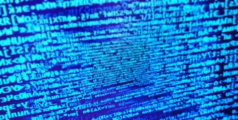 Diagonal hacker code computer text illustration background Stock Illustration