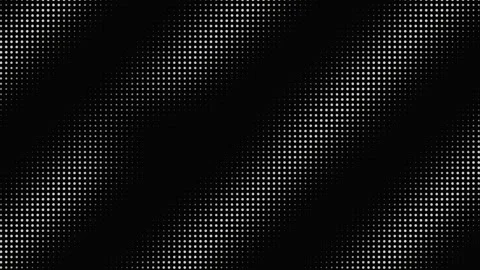 Diagonal halftone dot pattern waving on black background Stock Footage 335938342