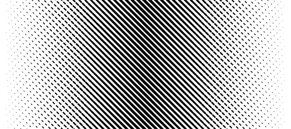Diagonal halftone gradient background with black dots and lines creating Illustrazione stock
