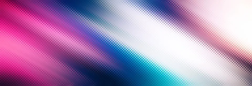 Diagonal Halftone Gradient Background in Pink and Blue Stock Illustration