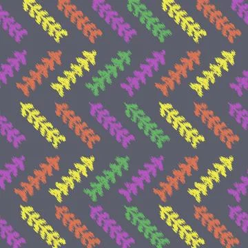 Diagonal ikat abstract leafs. Zigzag simple pattern. Geometric chevron abstra Stock Illustration