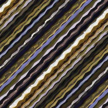 Diagonal jagged stripes seamless pattern in shades of green, purple, and white. Stock Illustration