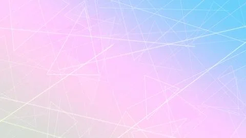 Diagonal layers of thin polygon network lines in pink and blue create a sen.. Stock Illustration