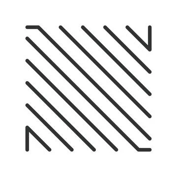 Diagonal line pattern square, icon in line design. diagonal, lines, pattern Stock Illustration