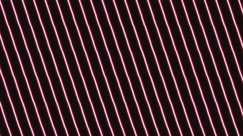 Diagonal lines in bright pink glowing design on dark Stock Footage 339372946
