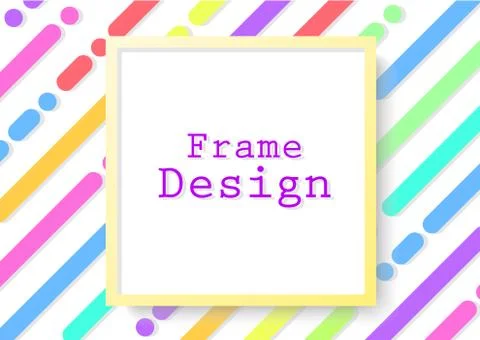 Diagonal lines decoration frame Stock Illustration