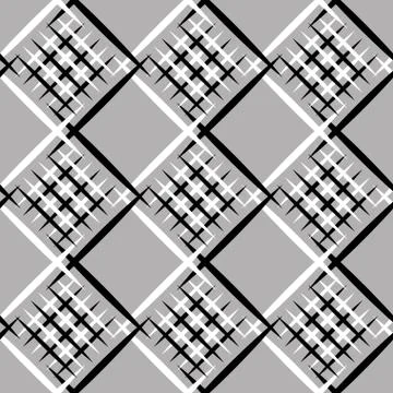 Diagonal lines gride seamless texture, vector fabric pattern background Stock Illustration