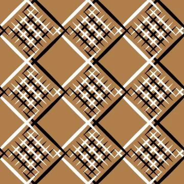 Diagonal lines gride seamless texture, vector fabric pattern background Stock Illustration