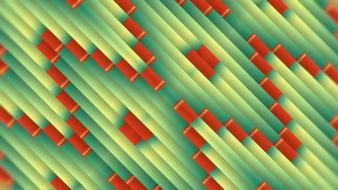 Diagonal Mint and Red Sliding Blocks Kinetic Loop Video stock 347125385
