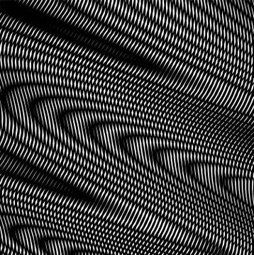 Diagonal monochrome abstract linear textured background of moire effect. Stock Illustration