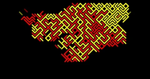 Diagonal Motion Design Builds the Guinea Bissau Map Silhouette Video stock 324507037