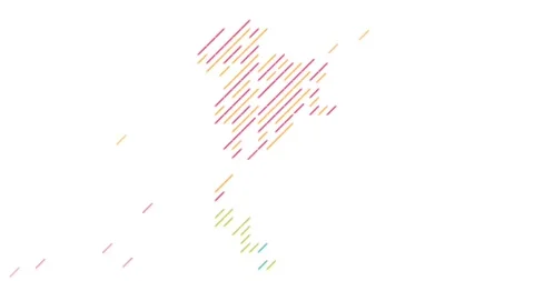 Diagonal Motion Visualization of Thailand Map Silhouette Stock Footage 327403163