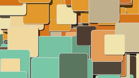 Diagonal movement of colored squares. Seamless loop Stock Footage 274052925