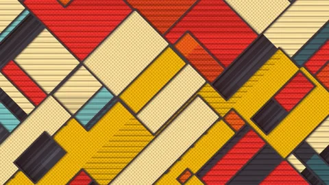 The diagonal movement of flat rectangular shapes. 3d rendering loop animation HD Stock-Footage 136300776