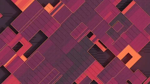 Diagonal movement of flat rectangular shapes. 3d rendering loop animation 4K UHD Stock Footage 141513362