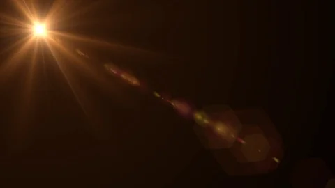 Diagonal Moving lens flare effect on bla... | Stock Video | Pond5