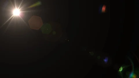 Diagonal Moving lens flare effect on bla... | Stock Video | Pond5