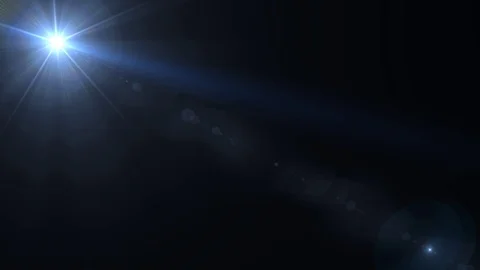 Diagonal Moving lens flare effect on black background. 4k animation. Stock Footage 108312816