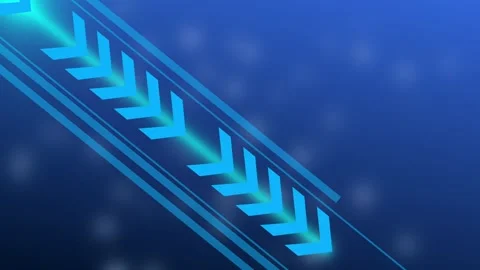 Diagonal neon arrow pattern on deep gradient background animation, futurist.. 库存影片 329845449