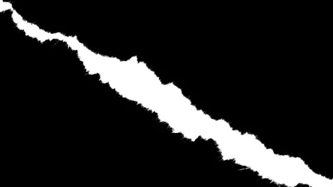 Diagonal Paper Strip with Large Rough Edges 2 Video stock 332218426
