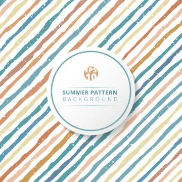 Diagonal parallel hand drawn brush lines wavy stripes of different width mode Stock Illustration