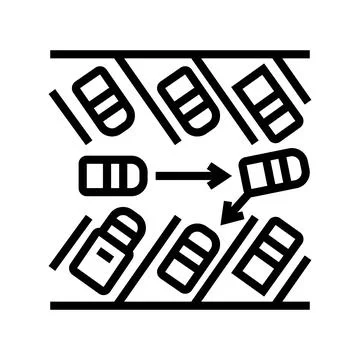 Diagonal parking line icon vector illustration Ilustración de archivo