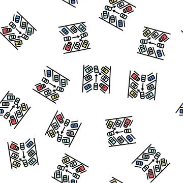 Diagonal parking vector seamless pattern Stock-Illustration