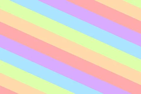 Diagonal pastel stripes in a repeating pattern of soft colors Stock Illustration