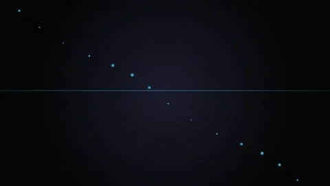 A diagonal path of glowing blue lights set against a deep dark background Stock Footage 339619391