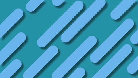 Diagonal Pattern of Teal Rounded Rectangles with Soft Shadows on Teal anima.. Stock Footage 321854947