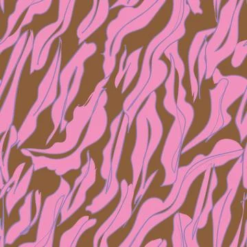 Diagonal Pink Leaf seamless pattern design Stock Illustration